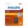TARJETA DE MEMORIA MICRO SD 32GB PHILIPS CLASE 10 XC + ADAPTADOR