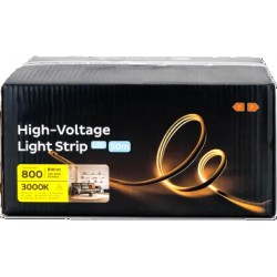 BOBINA DE TIRA LED ALTA LUMINOSIDAD B. CALIDO mod.8X16MM 220V AC 800Lm/M 50 metros IP65.