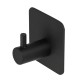 GANCHO PERCHERO METALICO AUTOADHESIVO NEGRO 4,5X4,5X3CM