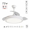 VENTILADOR DE TECHO Ø107CM BLANCO HERCULES DC 3 ASPAS RETRACTIL LED REGULABLE CCT (CALIDO-NEUTRO-FRIO) 72W CON MEMORIA LEDECOR