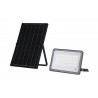 FOCO PROYECTOR LED SOLAR 100W C/SENSOR-CREPUSCULAR C/MANDO IP65 REGULABLE CCT (CALIDO-NEUTRO-FRIO)