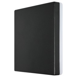 APLIQUE LED DE PARED CUADRADO 10W NEGRO IP65 B. CALIDO Φ150mmX15mm