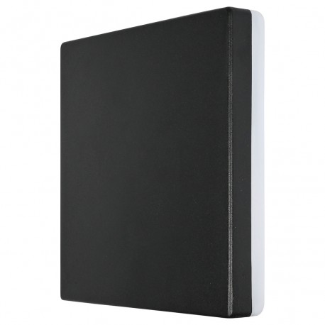 APLIQUE LED DE PARED CUADRADO 10W NEGRO IP65 B. CALIDO Φ150mmX15mm