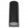 APLIQUE DE PARED REDONDO NEGRO IP65 2XGU10 Φ150mmX80mmX60mm