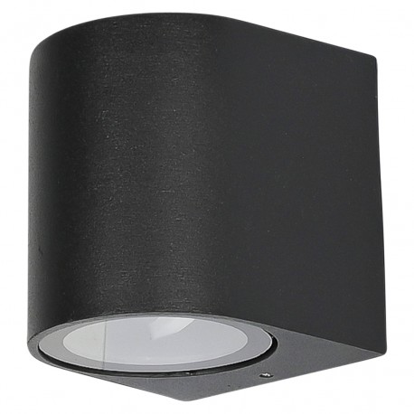 APLIQUE DE PARED REDONDO NEGRO IP65 1XGU10 Φ80mmX81mmX66mm
