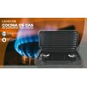 COCINA PORTATIL DE GAS BUTANO Y PROPANO 2 FUEGOS LEDECOR