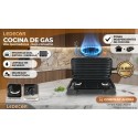 COCINA PORTATIL DE GAS BUTANO Y PROPANO 2 FUEGOS LEDECOR