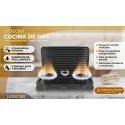COCINA PORTATIL DE GAS BUTANO Y PROPANO 3 FUEGOS LEDECOR