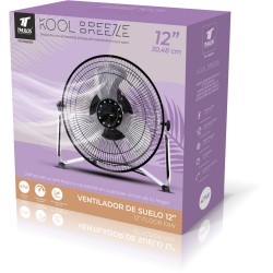 VENTILADOR CIRCULADOR DE AIRE DE SUELO METAL 47W 12 PULGADAS Ø31CM. 3 VELOCIDADES THULOS