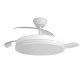 VENTILADOR DE TECHO Ø107CM BLANCO ATILA DC 3 ASPAS RETRACTIL LED REGULABLE CCT (CALIDO-NEUTRO-FRIO) 72W CON MEMORIA LEDECOR