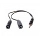 Cable Audio JACK 3,5 M a 2xJACK 3,5 H 1,5m