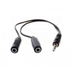Cable Audio JACK 3,5 M a 2xJACK 3,5 H 1,5m 3GO 
