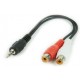 CABLE AUDIO JACK 3,5 M a RCA X 2 20CM CABLEXPERT