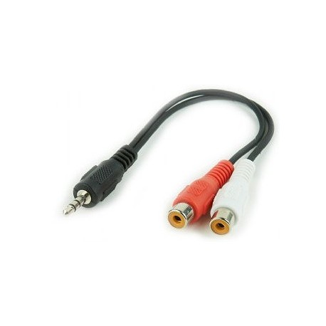 CABLE AUDIO JACK 3,5 M a RCA X 2 20CM CABLEXPERT